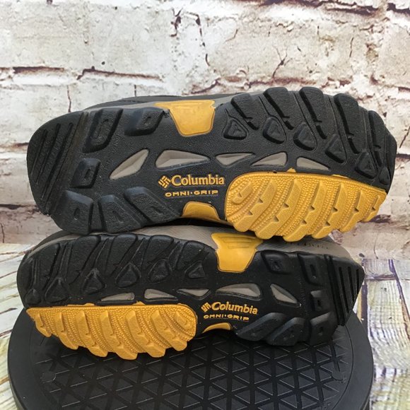 Columbia Kids Brown Leather High Top Waterproof Hiking Boots Wide Fit 2 W Youth - Picture 6 of 8